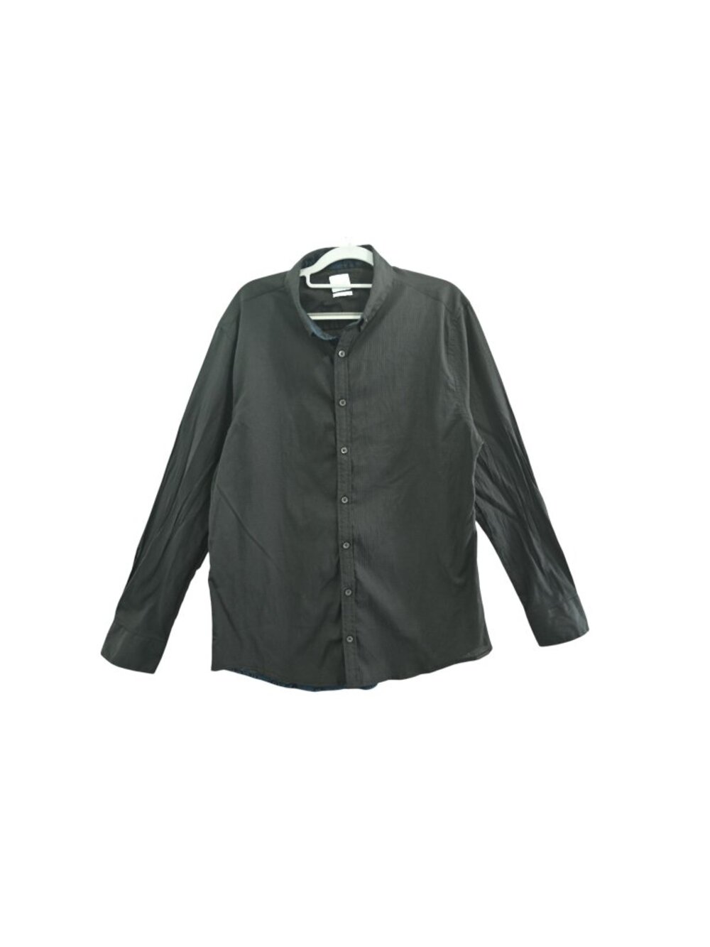 J.B. Holt Standard Long Sleeve Button Down Shirt Sz L Black Casual Classic Work